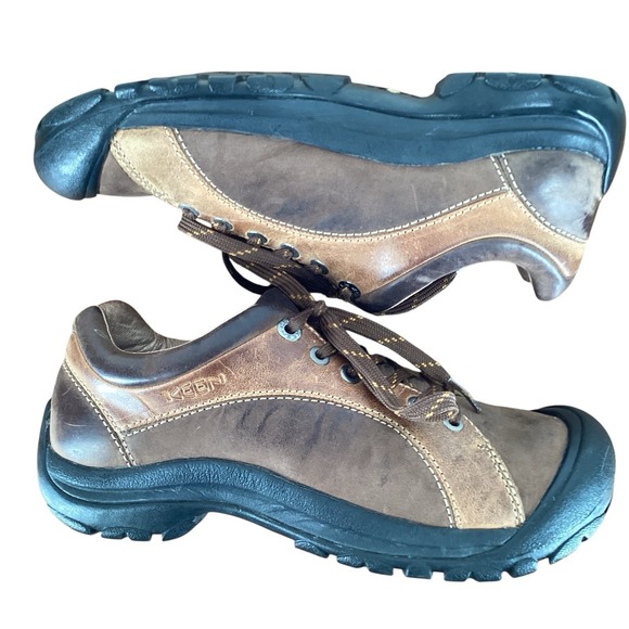 KEEN Brown Leather Hiking Shoes Women's Size 8.5 - Picture 5 of 8